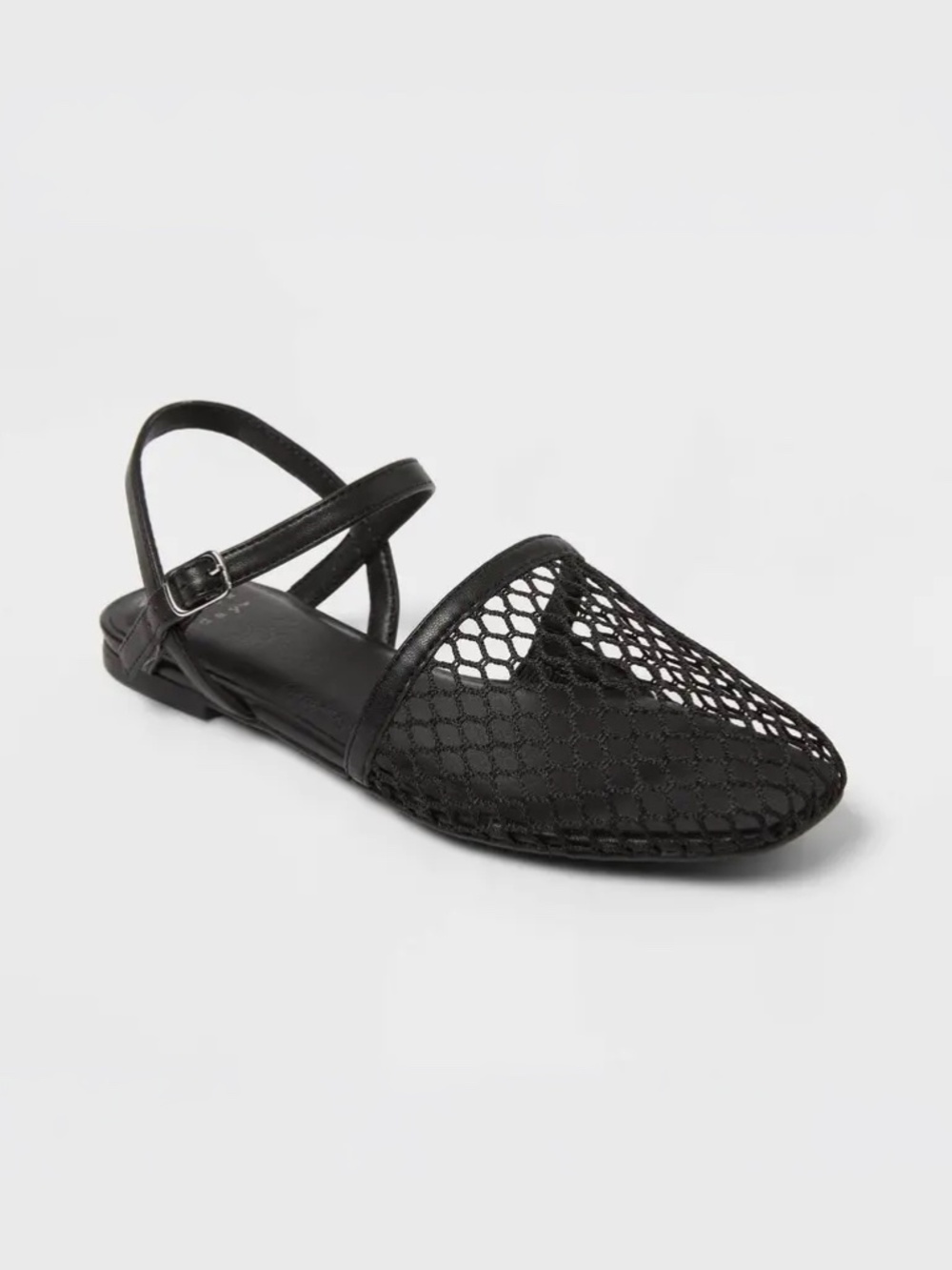 A NEW DAY Black Mesh 'Vanna' Sandals - NWT